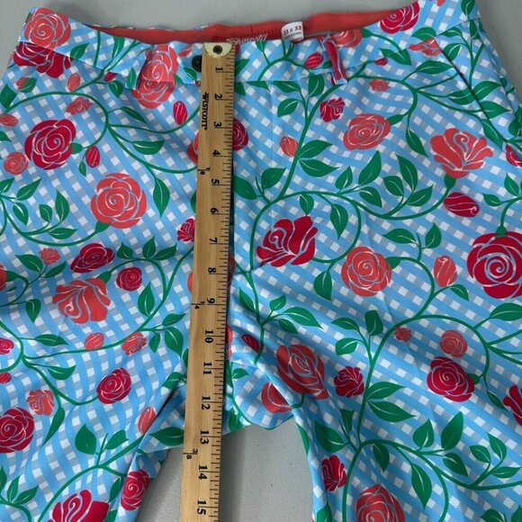 Shinesty Pants Kentucky Fried Daily Double Derby Roses Blue Size 33x33 - Picture 6 of 7